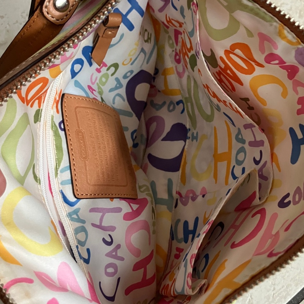 COACH-Signature Collection Striped Pastel Crossbody Bag - Picture 6 of 12